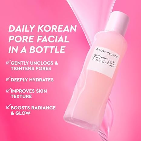 Glow Recipe PHA + BHA Face Toner, Korean Exfoliating Toner for Pores, Gentle Chemical Exfoliant + Hydrating Toner, photo 3