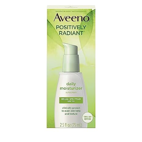Aveeno Positively Radiant Daily Facial Moisturizer with Total Soy Complex and Broad Spectrum SPF 30 Sunscreen, Oil- photo 2