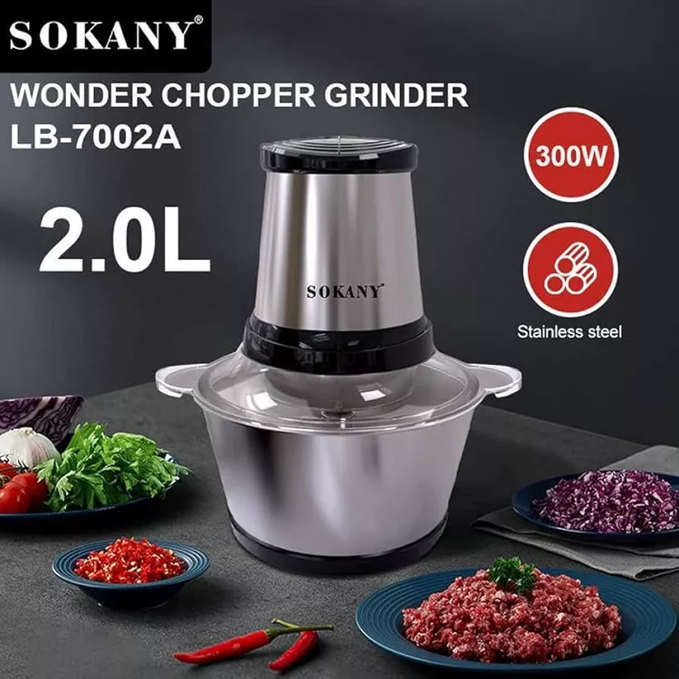 Sokany Wonder Chopper Grinder 2L - LB-7002A