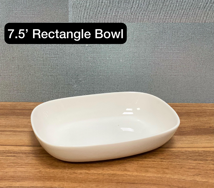 7.5 Inch Ceramic Rectangle Bowl - 576-3