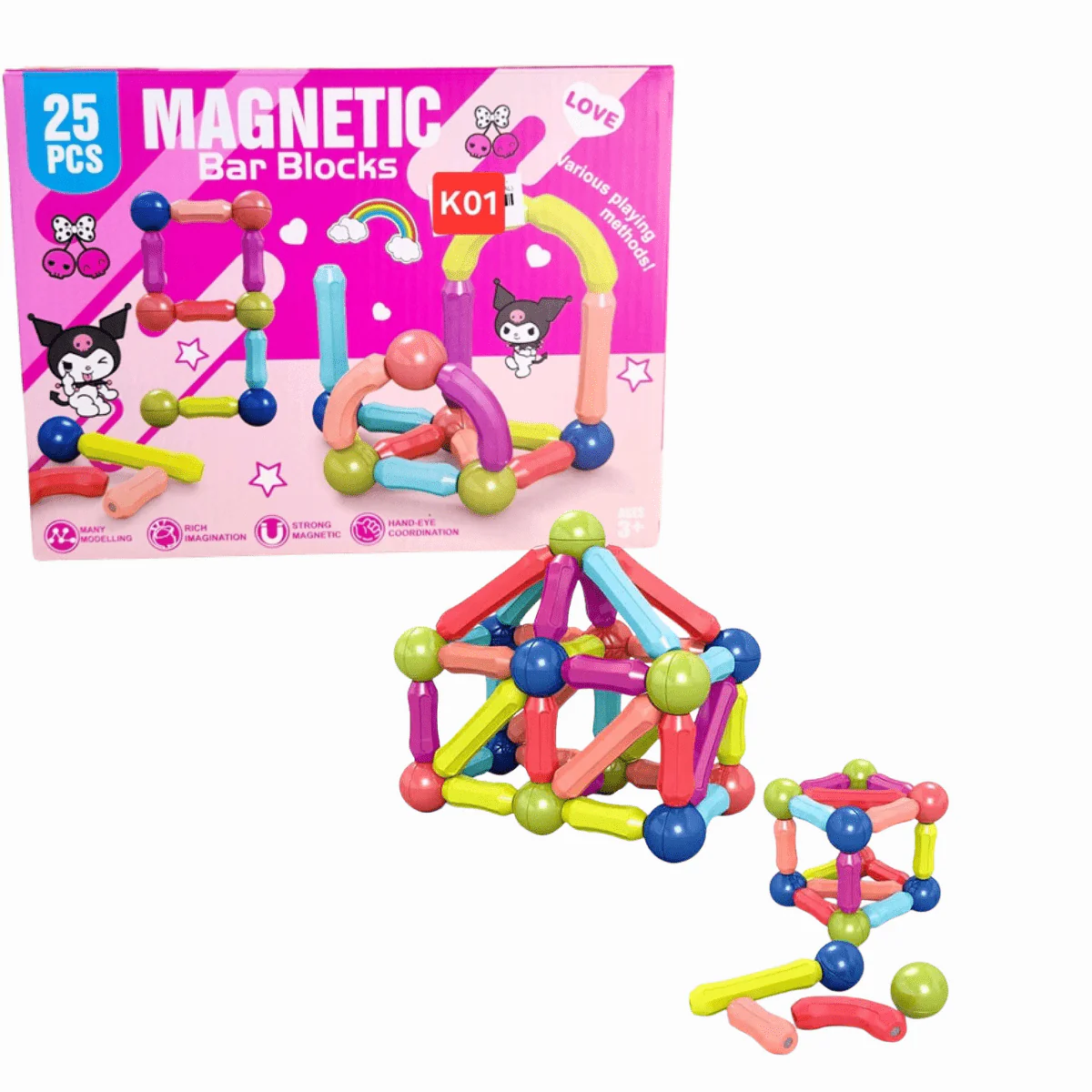 25 Pcs Magnetic Bar Block - ACL01
