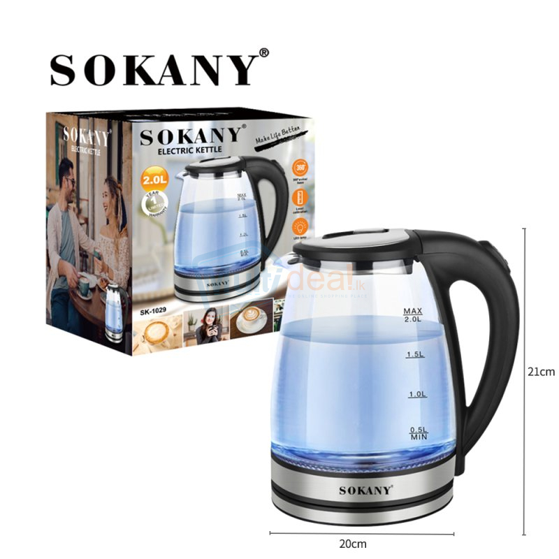 Sokany Electric Glass Kettle - SH-1045