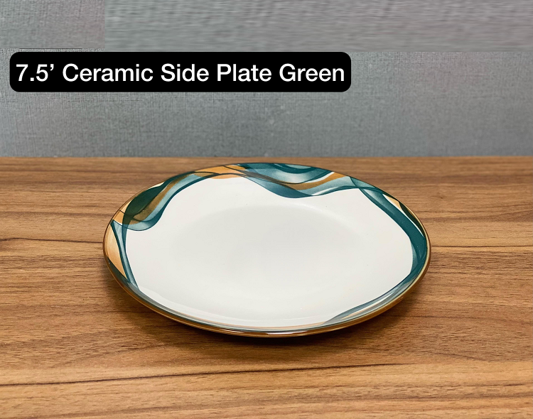 7.5 Inch Ceramic Side Plate - Green
