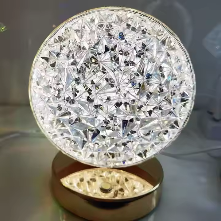 Circle Shape Crystal Diamond Lamp