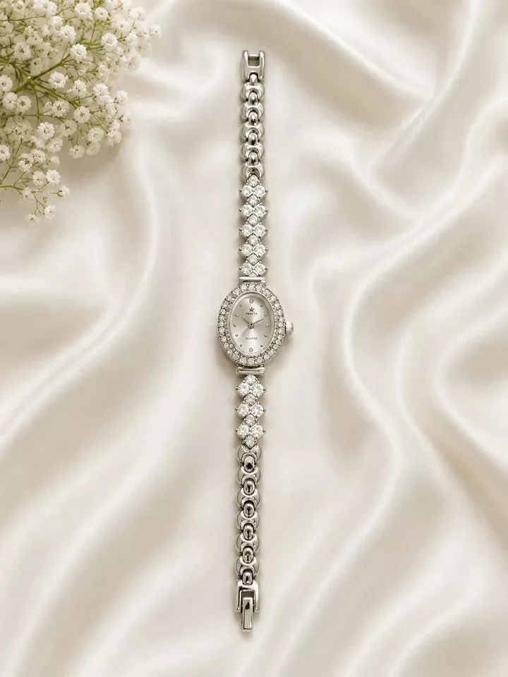 BK Oval silver Watch