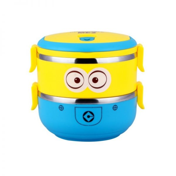 2 Layer Minions Design Tiffin Box