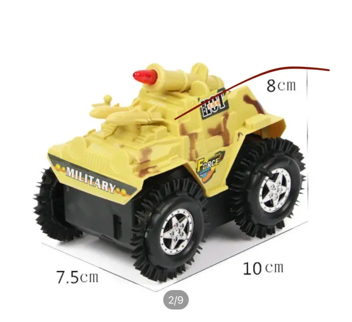 Mini Monster Tumbling Tank Toy - Battery Powered