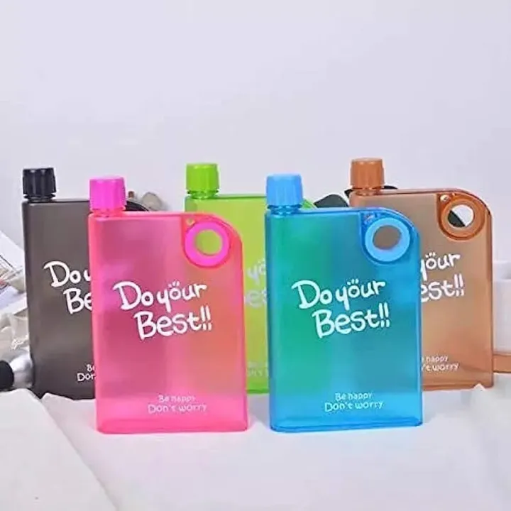 Notebook Style Plastic Water Bottle - 380ml