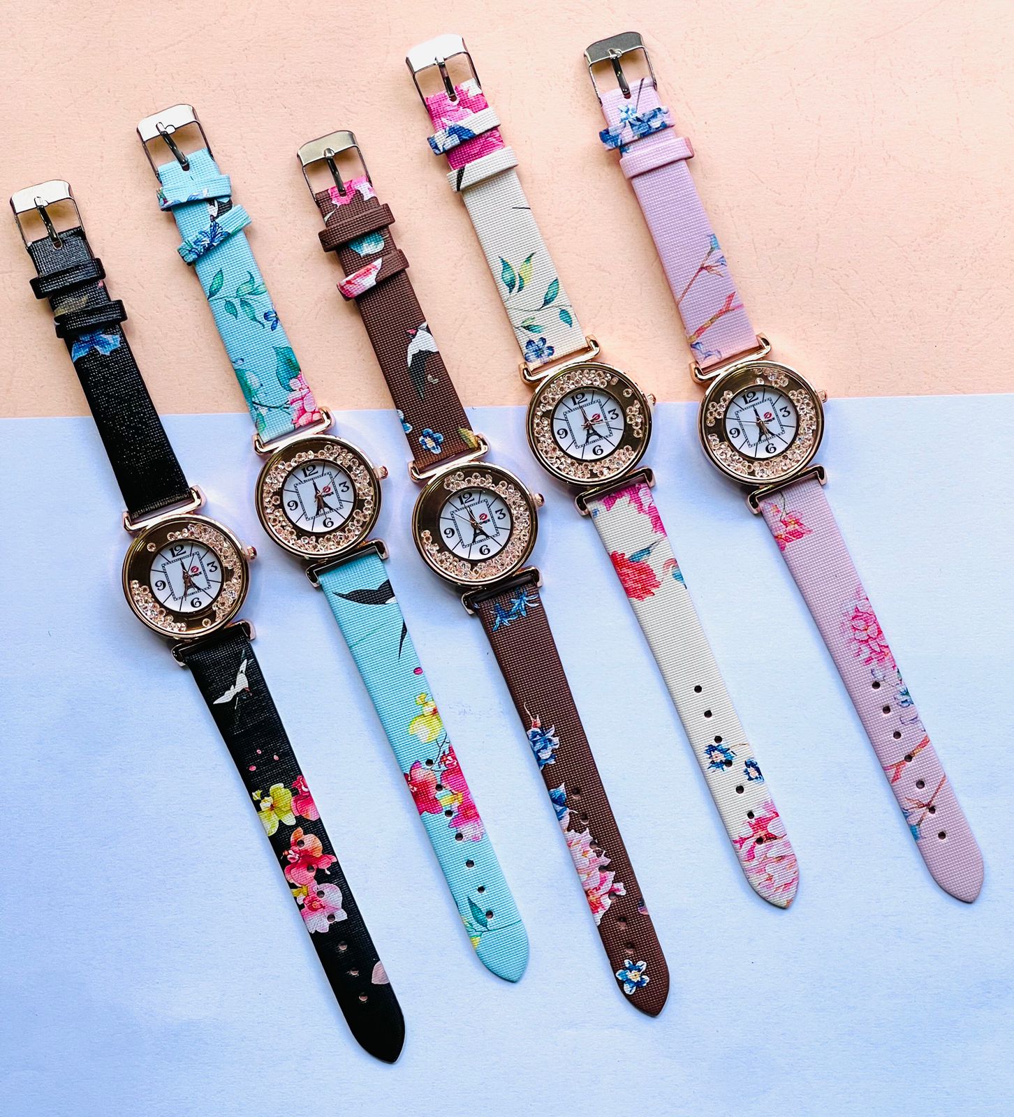 Elegant Fashion Printed Watches For Girls