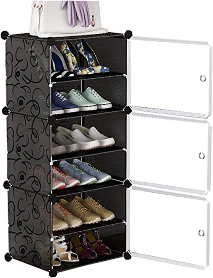 3 Door 6 Layer Shoe Rack